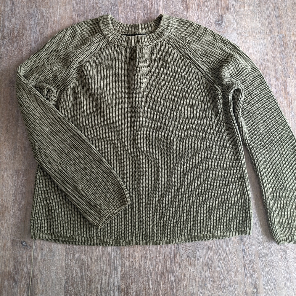 Jenni Kayne cotton fisherman sweater in olive